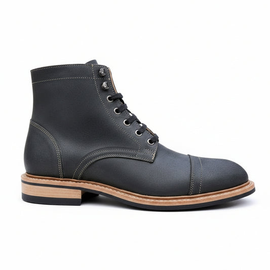 Grafton | Men's Cap Toe Boot | Black
