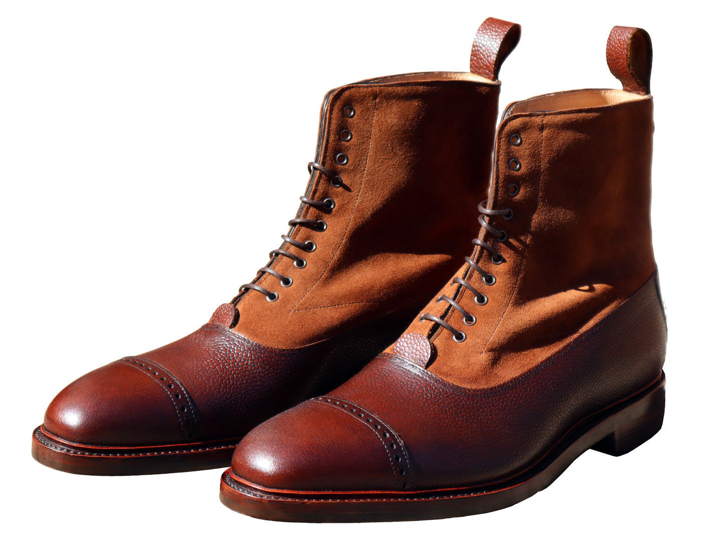 The Oxford Boot | Oxblood Grain & Tan Suede