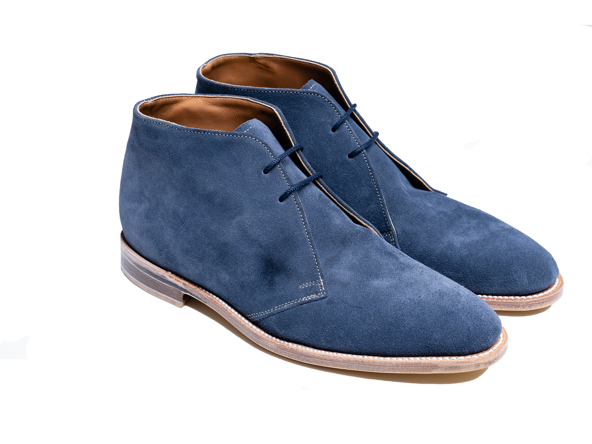 The Chukka Boot Blue Suede Newman and Regent